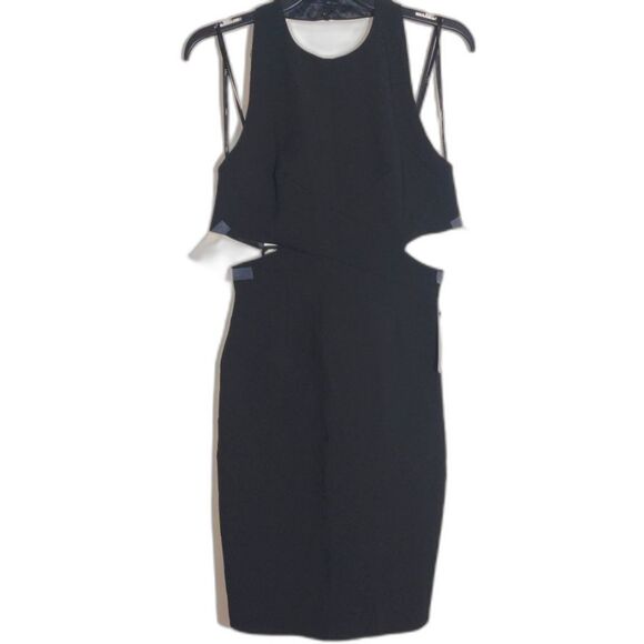 NWT Lulu's Women's Sleeveless Bodycon Cut Out Little Black Dress Black Size M - Picture 4 of 13